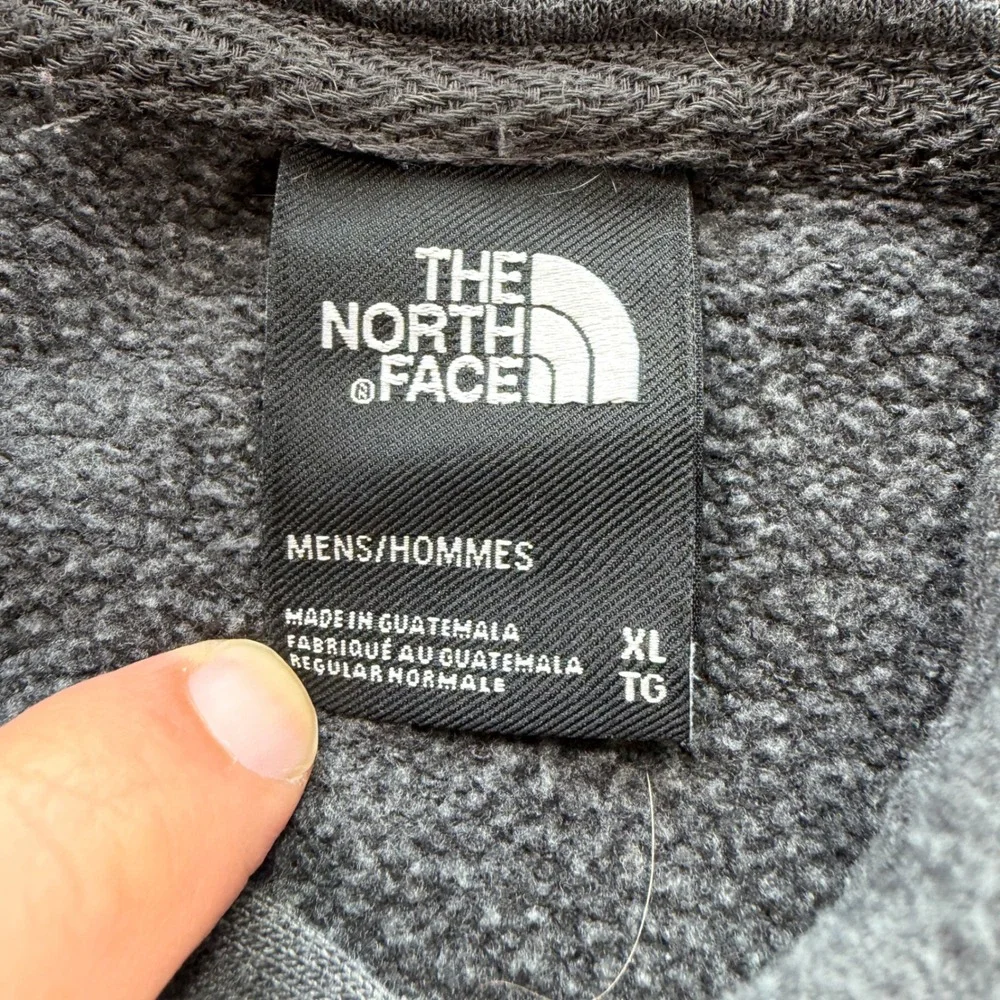 The North Face Mens XL Gray Fleece Hoodie Half Dome Logo Pullover 6169
